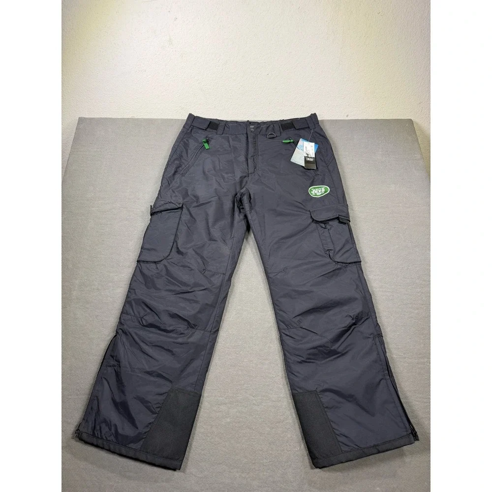 NFL New York Jets Arctix Snow Pants Mens Large Black Insulated Ski Cargo TP8373